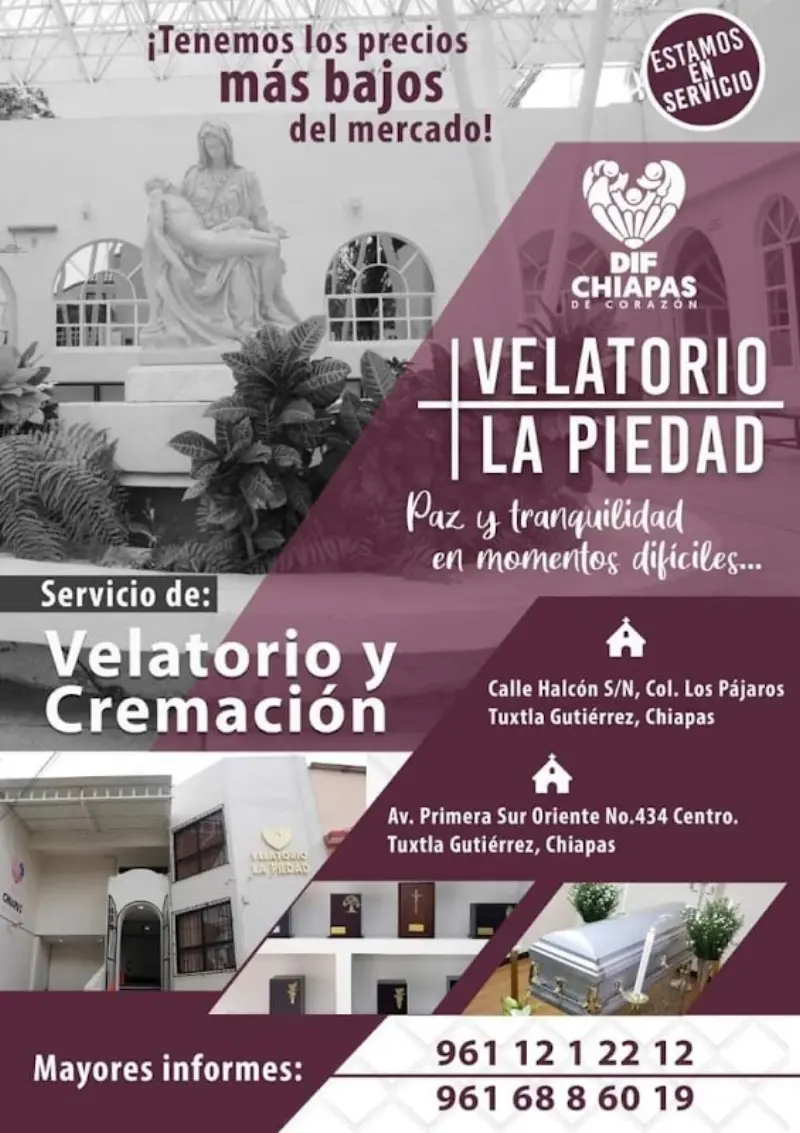 Velatorio "La piedad" del DIF suc.centro